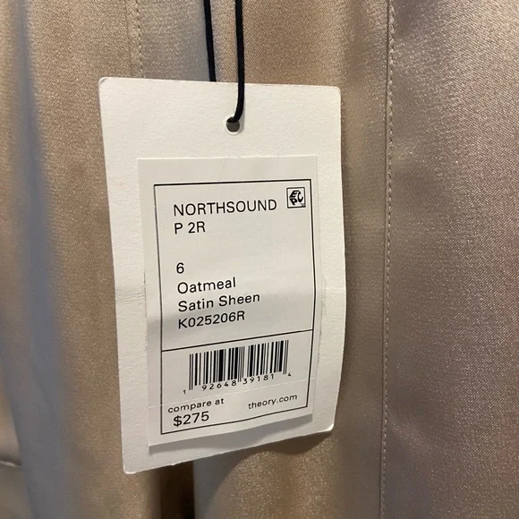 Theory Brand New With Tags Silk Joggers